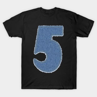 Number Five Blue Denim T-Shirt